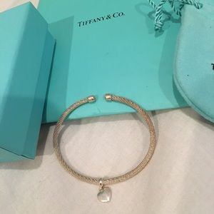 Tiffany and Co Mesh bracelet with heart charm